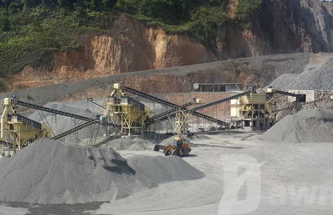 Andesite stone Crushing line in Indonesia