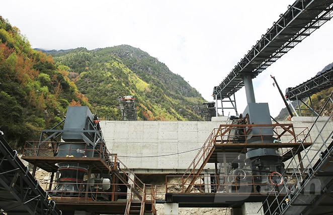 The Limestone crushing production line with capacity of 120tph