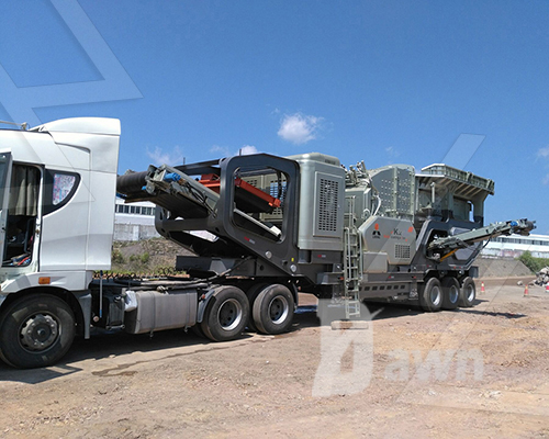 80-100tph limestone Mobile crushing line in Nouadhibou, Mauritania