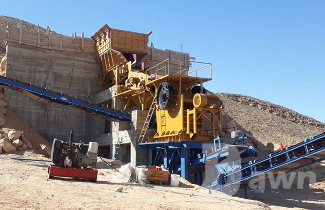 The jaw crusher used for stone or ore crushing