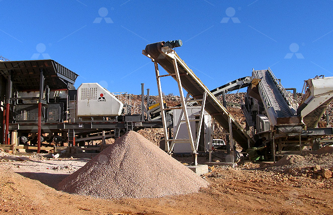 200tph granite mobile crushing line in Indonisia